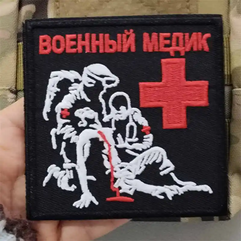 Parche táctico bordado chevron militar con velcro para mochila - imagen 4