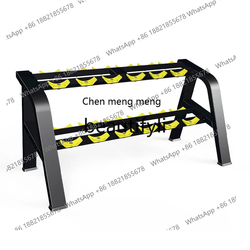 x  Double-layer Six Pairs of Dumbbell Racks Gym Special Equipment Commercial Fixed Dumbbells