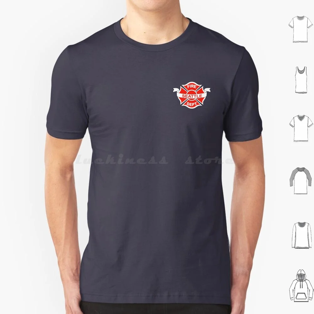 Seattle Fire Department Badge-Station 19 T Shirt Cotton Men Women DIY Print Station 19 Save Station 19 Seattle Fire Department
