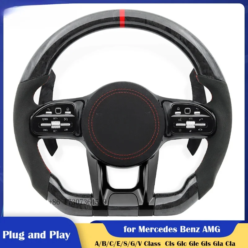 

Руль из кованого карбона для Mercedes-Benz AMG w206 w463 w218 w212 W205 W204 W222 W221 W223 W213 GTS GLA GLB GLC GLE