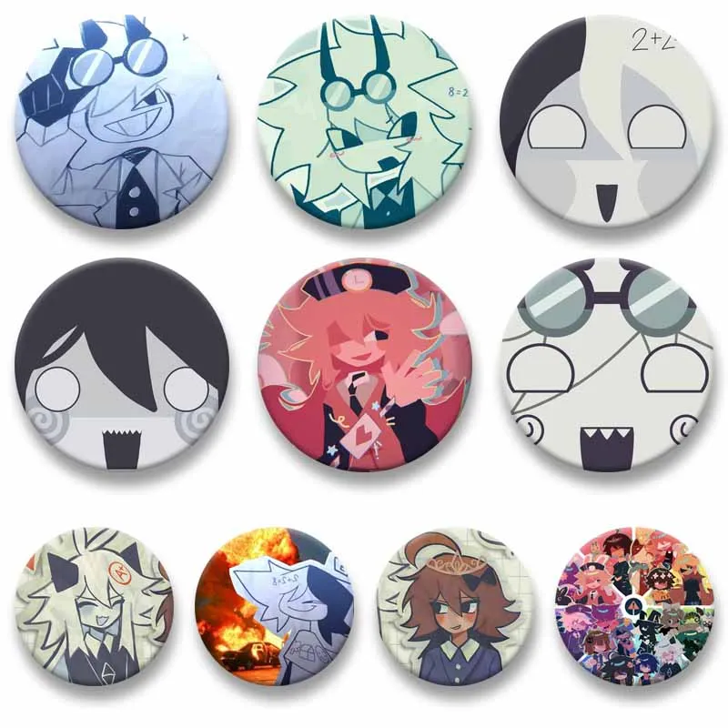 Funny Game Fundamental Paper Education Brooch FPE Claire Bubble Abbie Lizzy Cartoon Badge Backpack Clothes Jewelry Pin Accessory