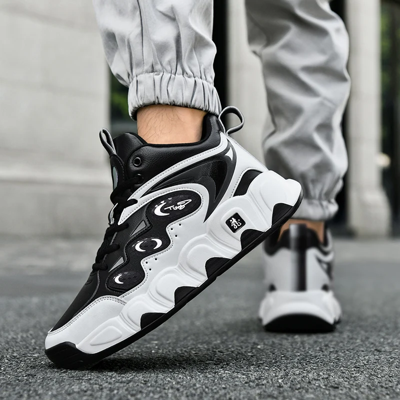 남성용 겨울 부츠 따뜻한 방수 미끄럼 방지 플러시 스니커즈 신발 - 겨울 슬리퍼 남성 테니스 부츠