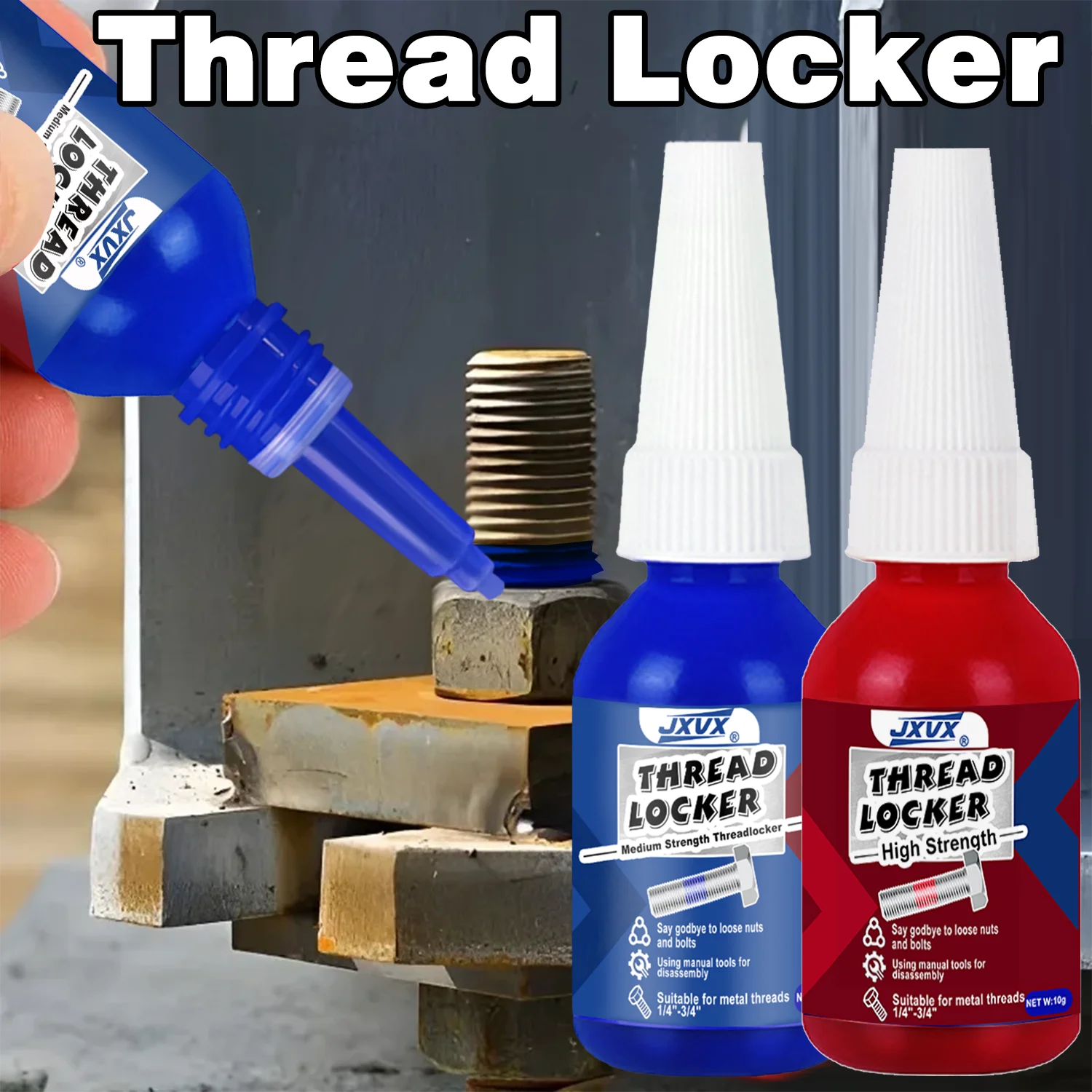 10g Anaerobic Screw Glue Strong Anti-slip Anti-Loosening Threadlocker Screw Glue Quickly Cured Thread Locking Agent Adhesive 6pc
