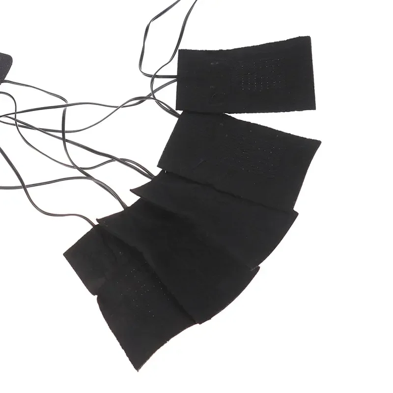 5 hojas/juego de chaqueta con calefacción eléctrica USB, almohadilla calefactora para exteriores, chaleco calefactor cálido para invierno, almohadillas para ropa con calefacción DIY, color negro, nuevo