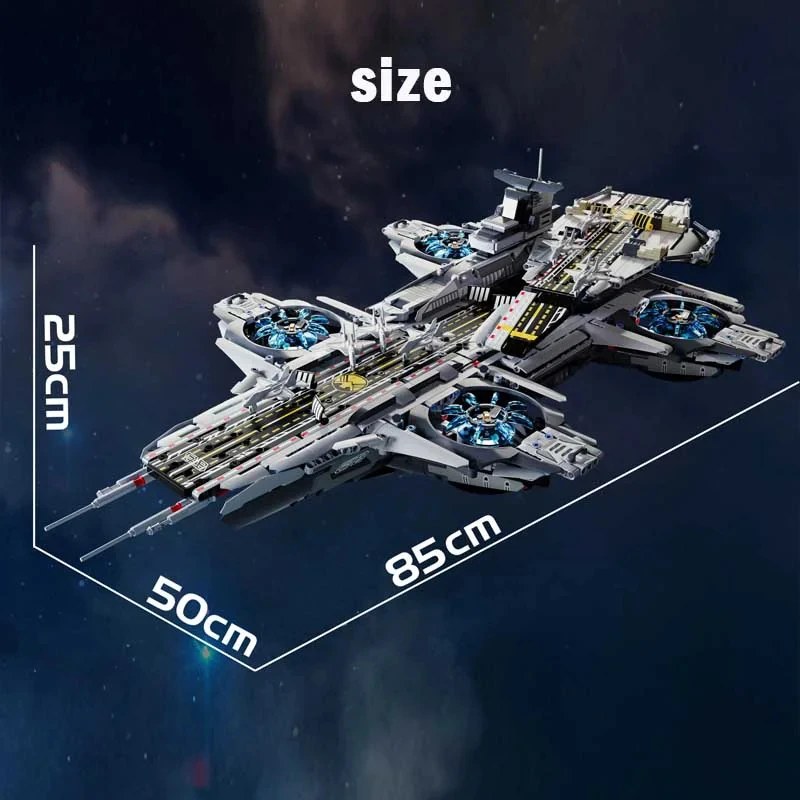 3385PCS Technical MOC Idea The SHIELD Helicarrier Building Blocks Bricks Model Assembling Toys for Children Christmas Gift Set