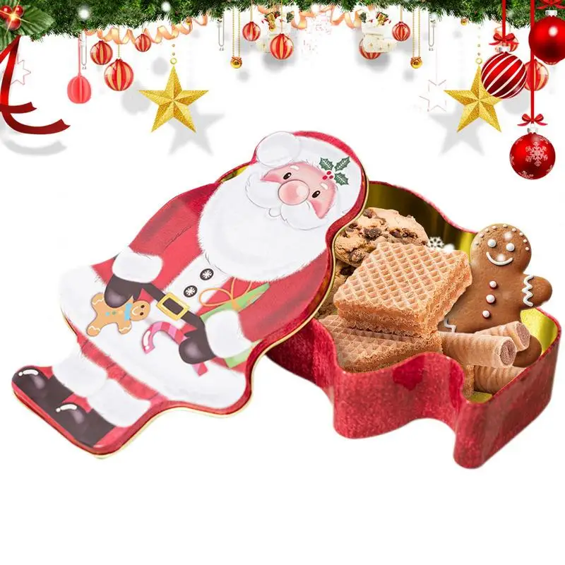 

Christmas Cookie Tins Christmas Santa Claus Treat Storage Jars Christmas Cookie Containers Empty Metal Cookie Tins With Lids for