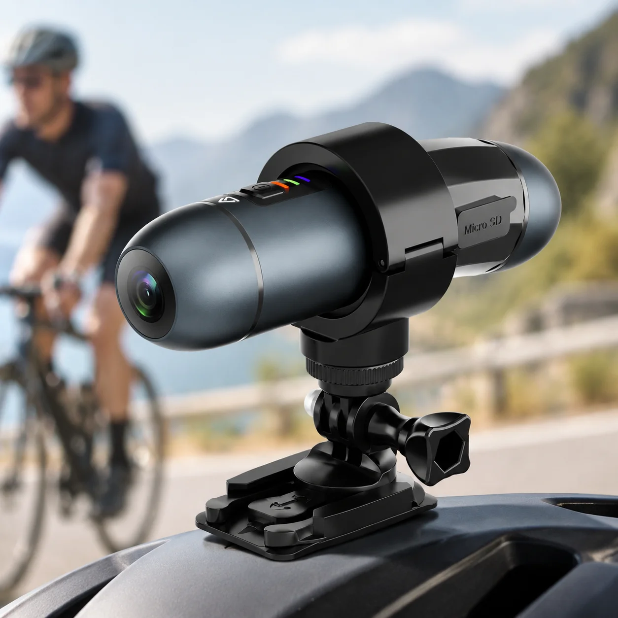 4K Action Camera Dual Lens Helmet Camcorder Anti Shake Night Vision H.265 Wide Angle Lens Motorcycle Bike Video Camera