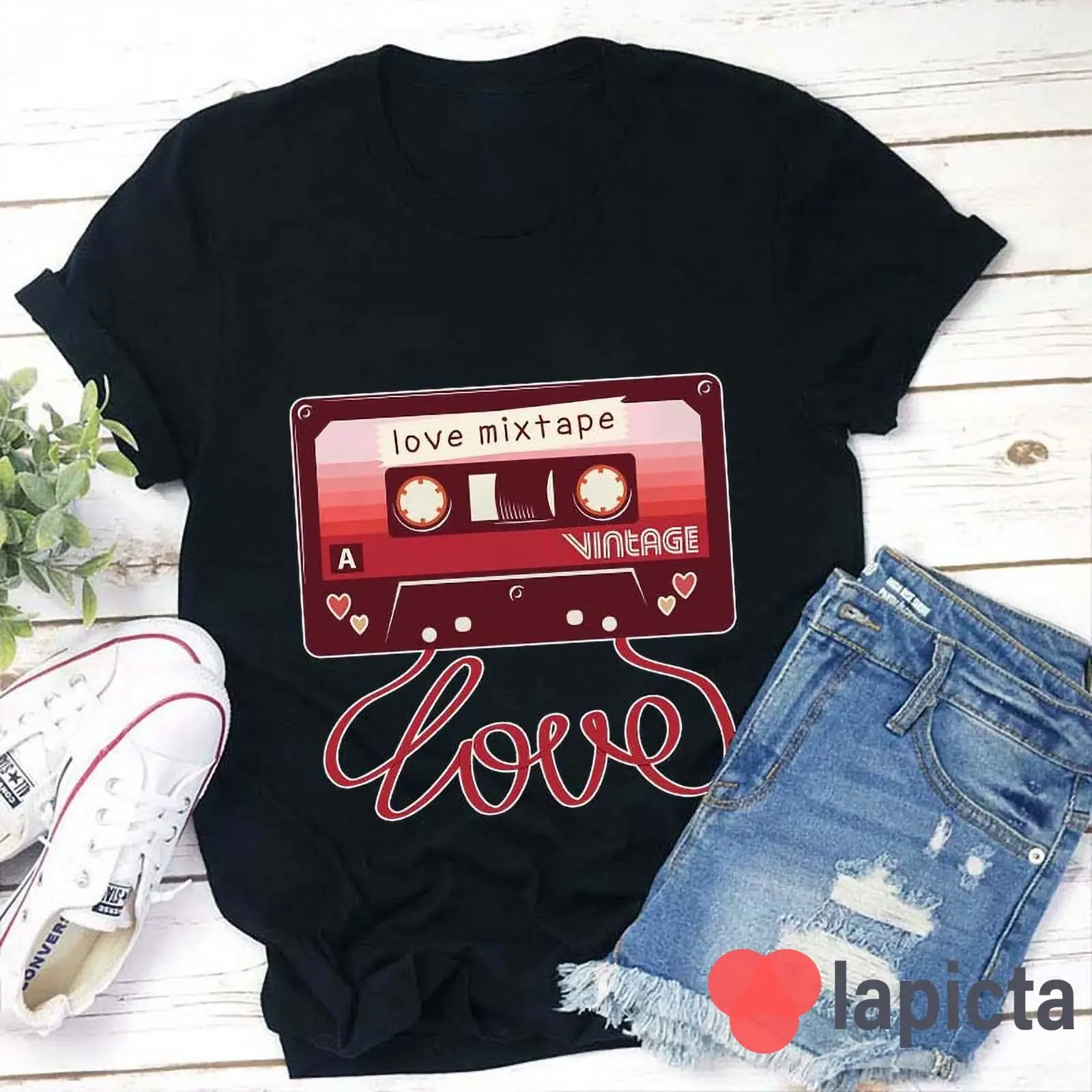 Love Mixtape Teacher T Shirt Funny Tape Kindergarten For vintage Washed homme Stretched Top For Everyday Wear graphic Unisex