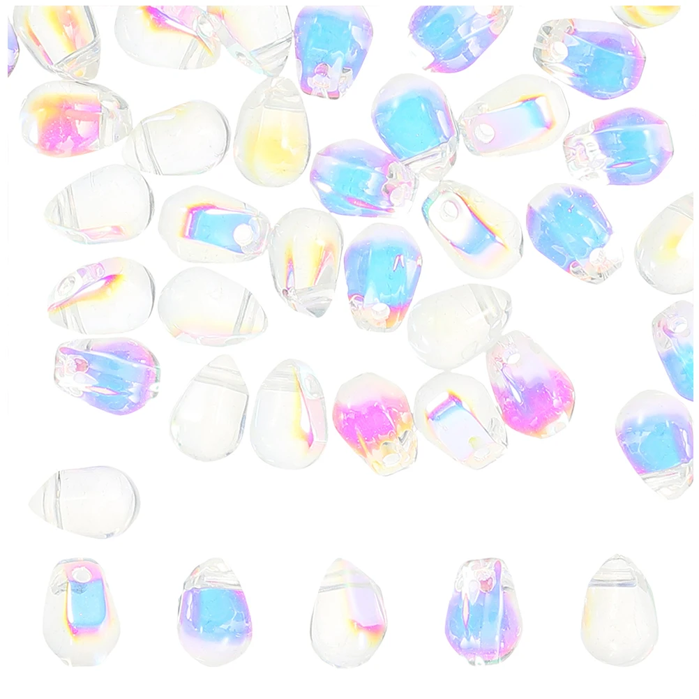 

100Pcs Water Drop Pearl Hair Pin Craft Materials DIY Beads for Jewelry Making Spacer Loose Beads Delicate Handmade Bracelet