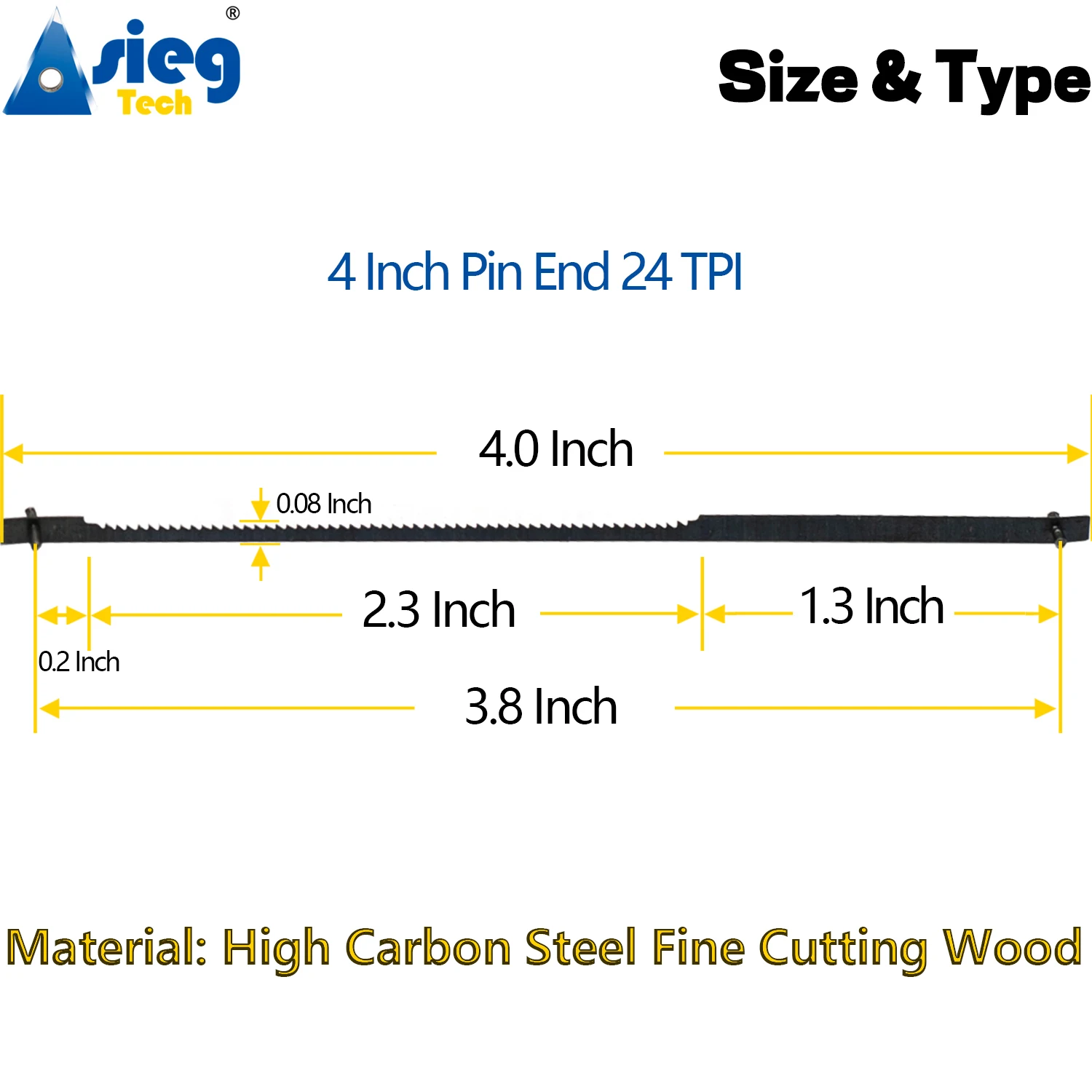 4 Inches Scroll Saw Blades Pin End 24TPI Fit For Dremel Moto-Saw MS20 MS20-01 MS51-01 MS52-01 MS53-01 And All 4″ Scroll Saw