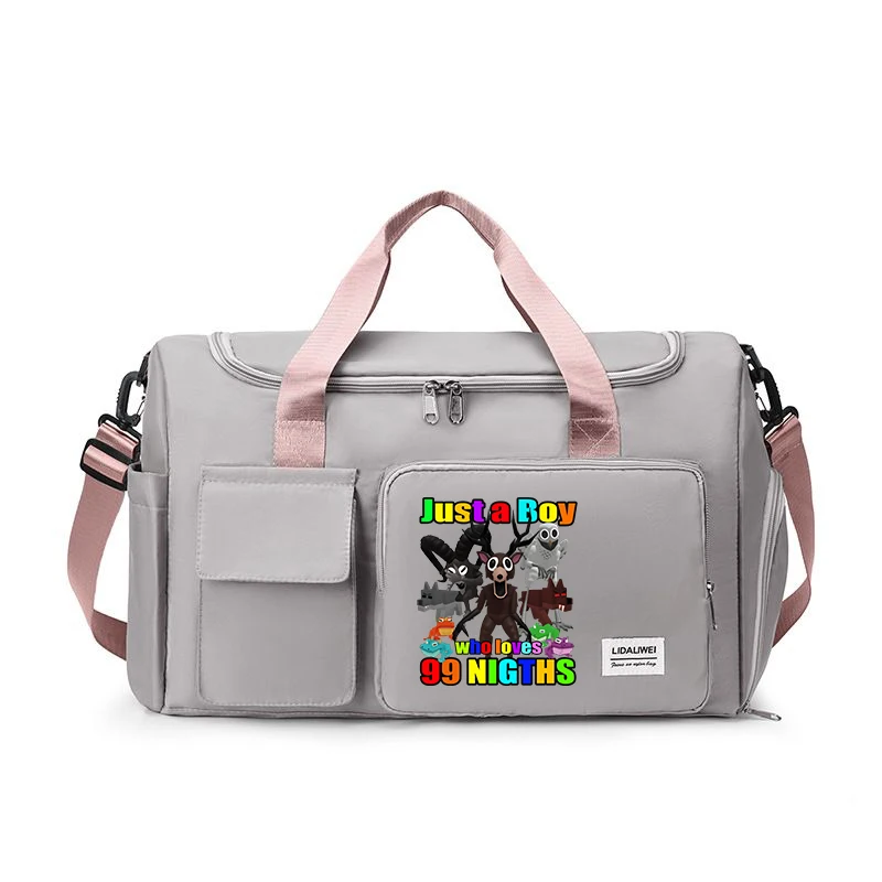 حقيبة سفر 99 ليلاً في الغابة، سعة كبيرة، محمولة ومتينة، حقيبة يد عصرية مطبوعة برسوم الرسوم المتحركة، هدية عيد ميلاد #4