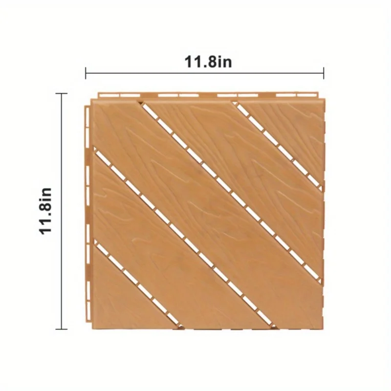 Piastrelle per ponte ad incastro in plastica, confezione da 27, piastrelle per pavimenti impermeabili da 11,8"x11,8" per interni ed esterni, terrazze per patio