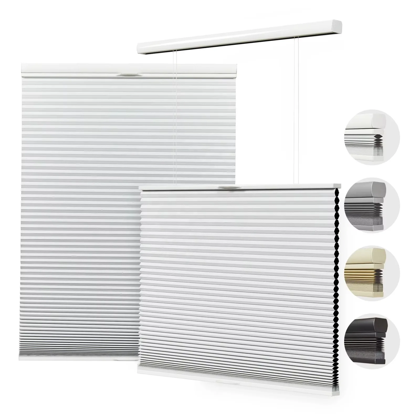 SUNROAD Dorp Shipping Cordless Cellular Top-Down Bottom Up Honeycomb Pleated Window Shades Free-stop Pull Down Blind for Windows