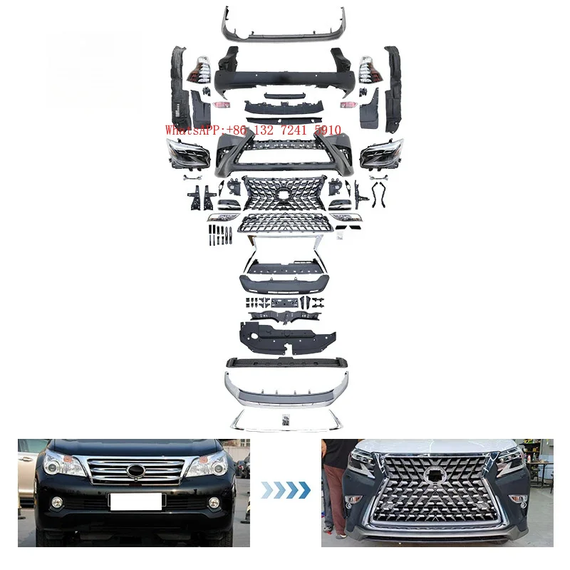 GBT New Body Kit G460 2020 Model Bumper Grill Headlights Taillamp Fender Parts for 2010-2013  GX40 Upgrade Body Kit