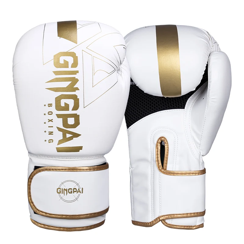 Professionele 6/8/10/12/14oz Bokshandschoenen PU Muay Thai MMA Beroep kickboksen Volwassenen Zandzak Training Handschoenen Apparatuur