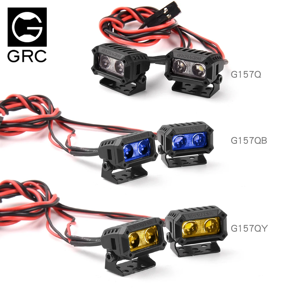Symulacja GRC Światło LED 18 mm prostokątny reflektor z podwójnym koralikiem odpowiedni do zmodyfikowanych części pojazdu terenowego RC 1:10 TRX-4 SCX10