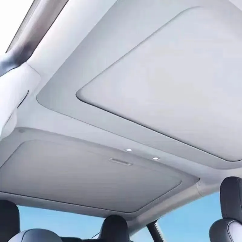 2026 Accessori per auto Auto elettrica per tesla Modello 3/Y Parasole per tetto in vetro Parasole per auto retrattile