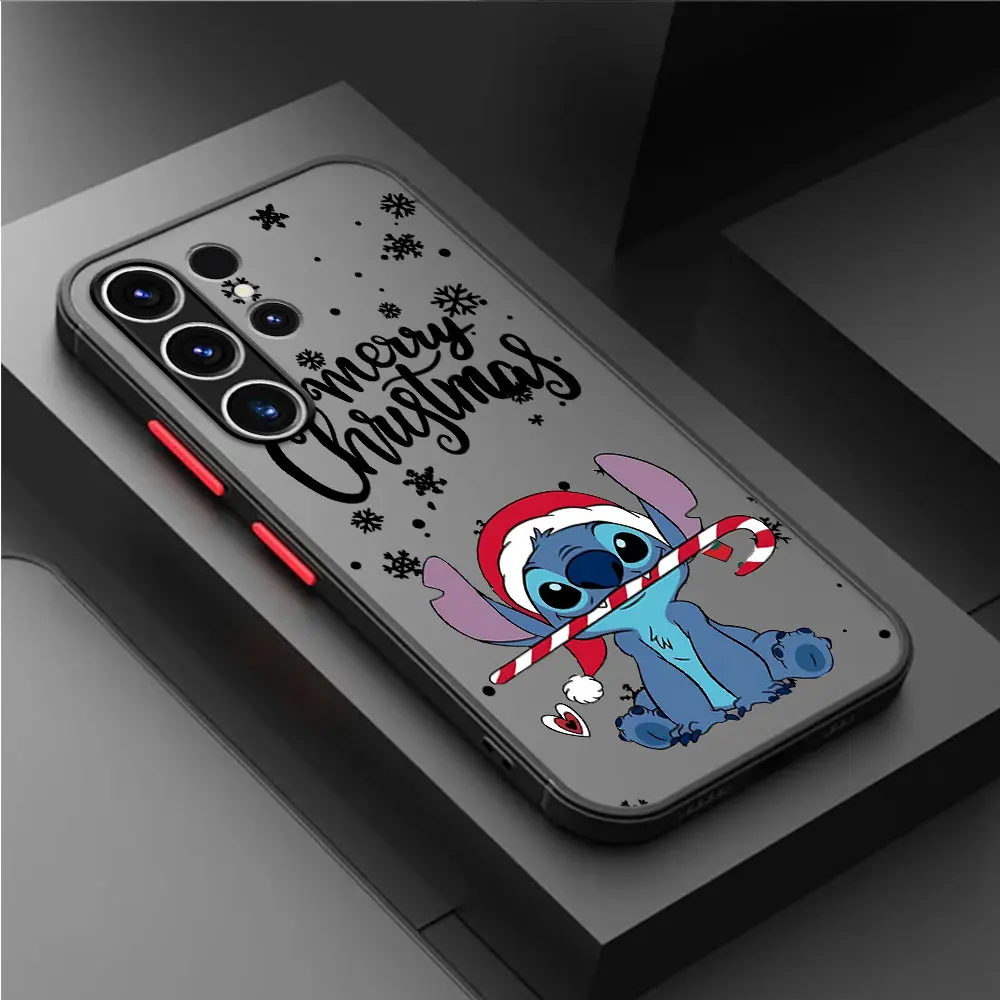 Christmas Disneys Stitchs Case for Samsung Galaxy S22 Plus S24 Ultra S21 S20 FE S23 Ultra S10 Lite S9 Luxury TPU Cover