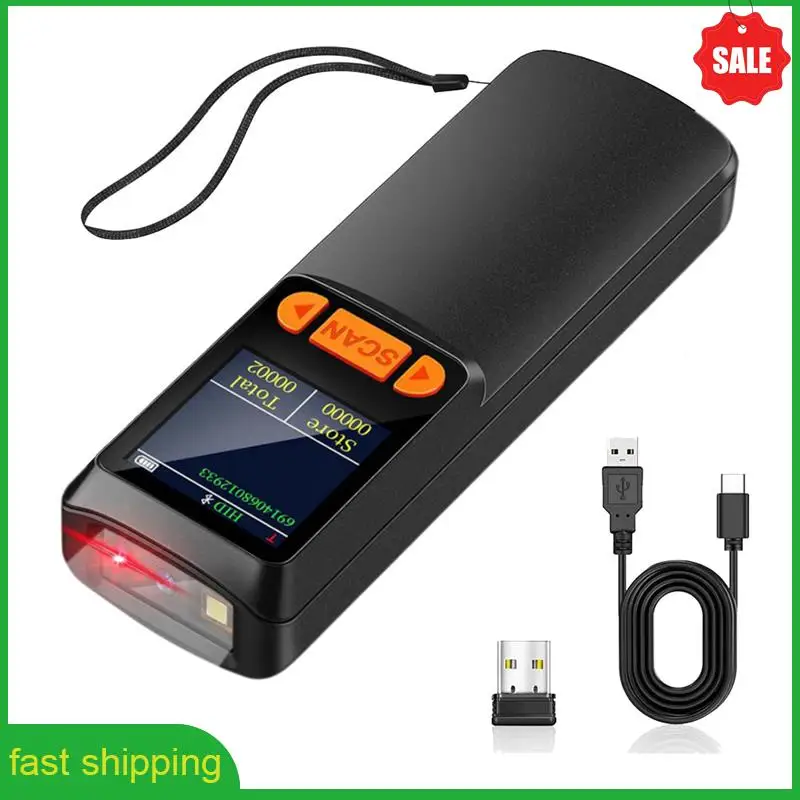 A010 Portable Bluetooth 2D QR 1D Bar Code Scanner, Wireless With LCD Display For Smart Phone, Computer& POS Devices