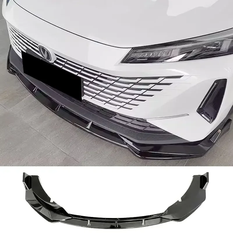 Front Bumper Lip for Changan Lamore Air Splitter Car Body Kit Spoiler EADA 2023 2024 Black Skirts Accessories