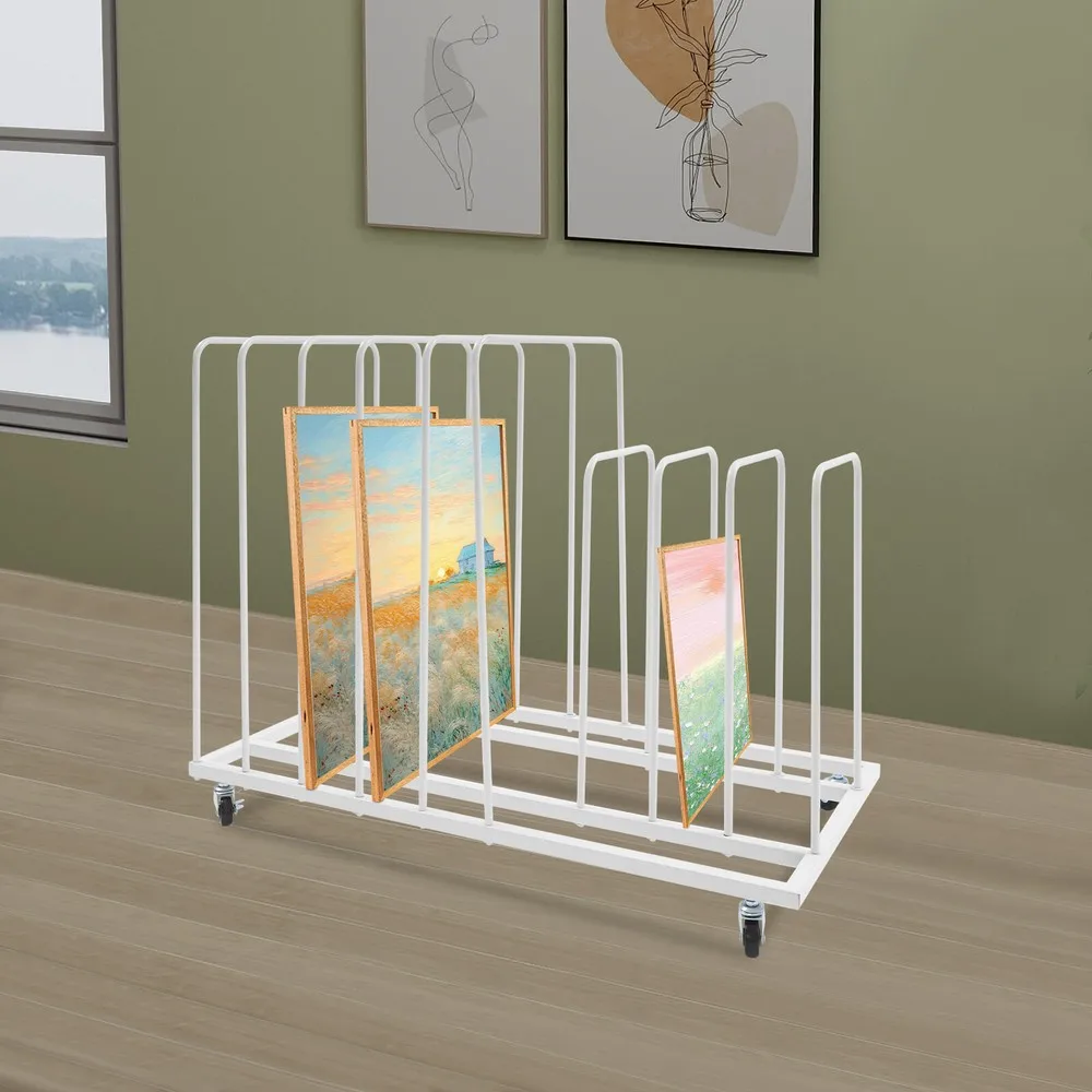 

Art Storage Rack with Wheels, Art Drying Rack, Rolling Art Painting Display Rack