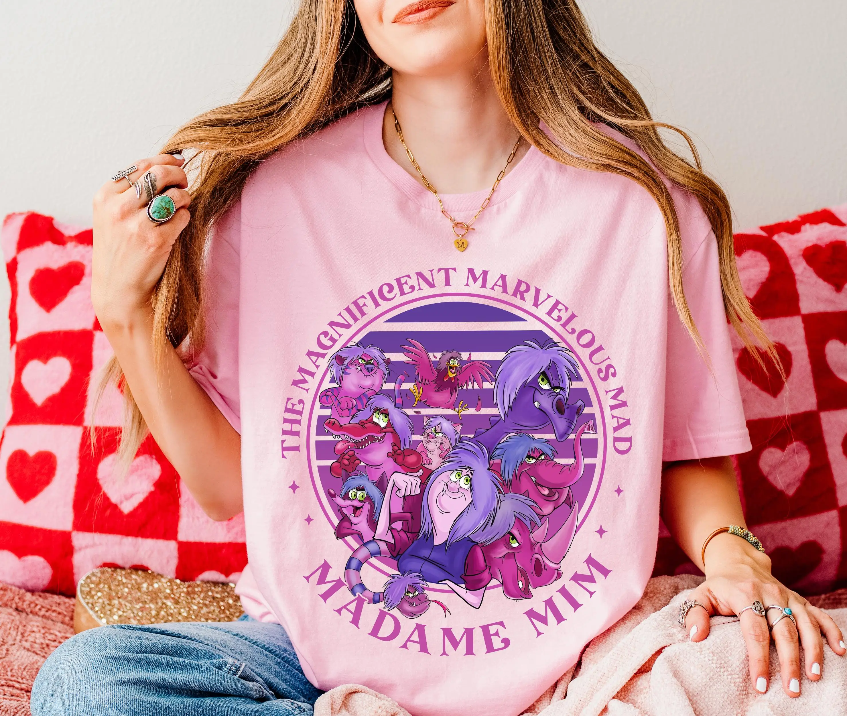 ديزني رائع ورائع سيدة مجنونة ميم المرأة القطن الخالص تي شيرت جديد الرجال والنساء موضة غير رسمية الشارع الشهير #3