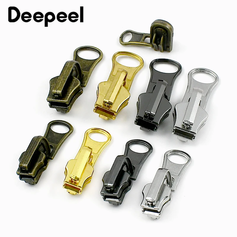 

5-20Pcs 3#5#8# Resin Metal Nylon Zipper Puller for Garment Double-sided Zippers Handbag Replace Zip Head Repair Kits Accessories