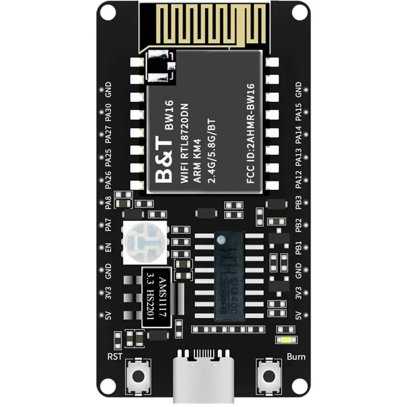 BW16-Kit Development Board Dual-Band 2.4G And 5G Wi-Fi Low-Power Bluetooth BLE Module Type-C Interface