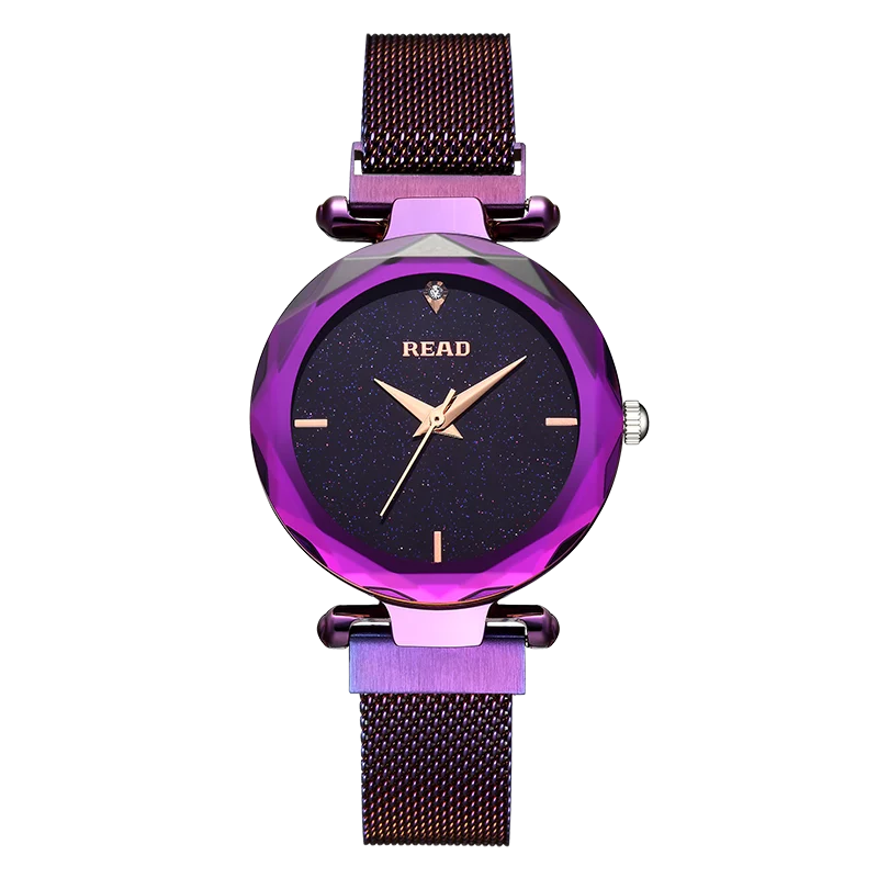 READ Ladies Quartz Watch | Stainless Steel Mesh Band | Magnetic Clasp | Starry Dial | 30M Daily Water Resistant Wrist Watch