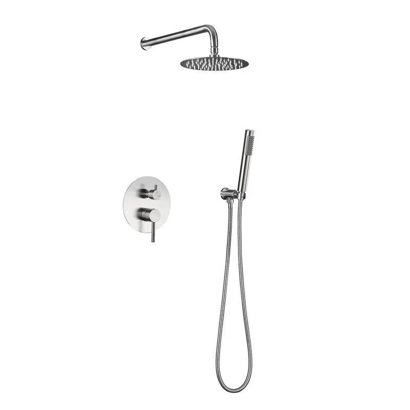 

Concealed Bathroom Shower Faucet Wall Mount Bath Shower Mixer Tap Brass Black Rainfall with Handshower Shower Set