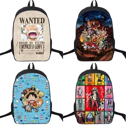 Anime One Piece Students Backpack, Luffy ZanLaw School Bag, Four Emperors Satchel, Initiated Boys and Girls, Children