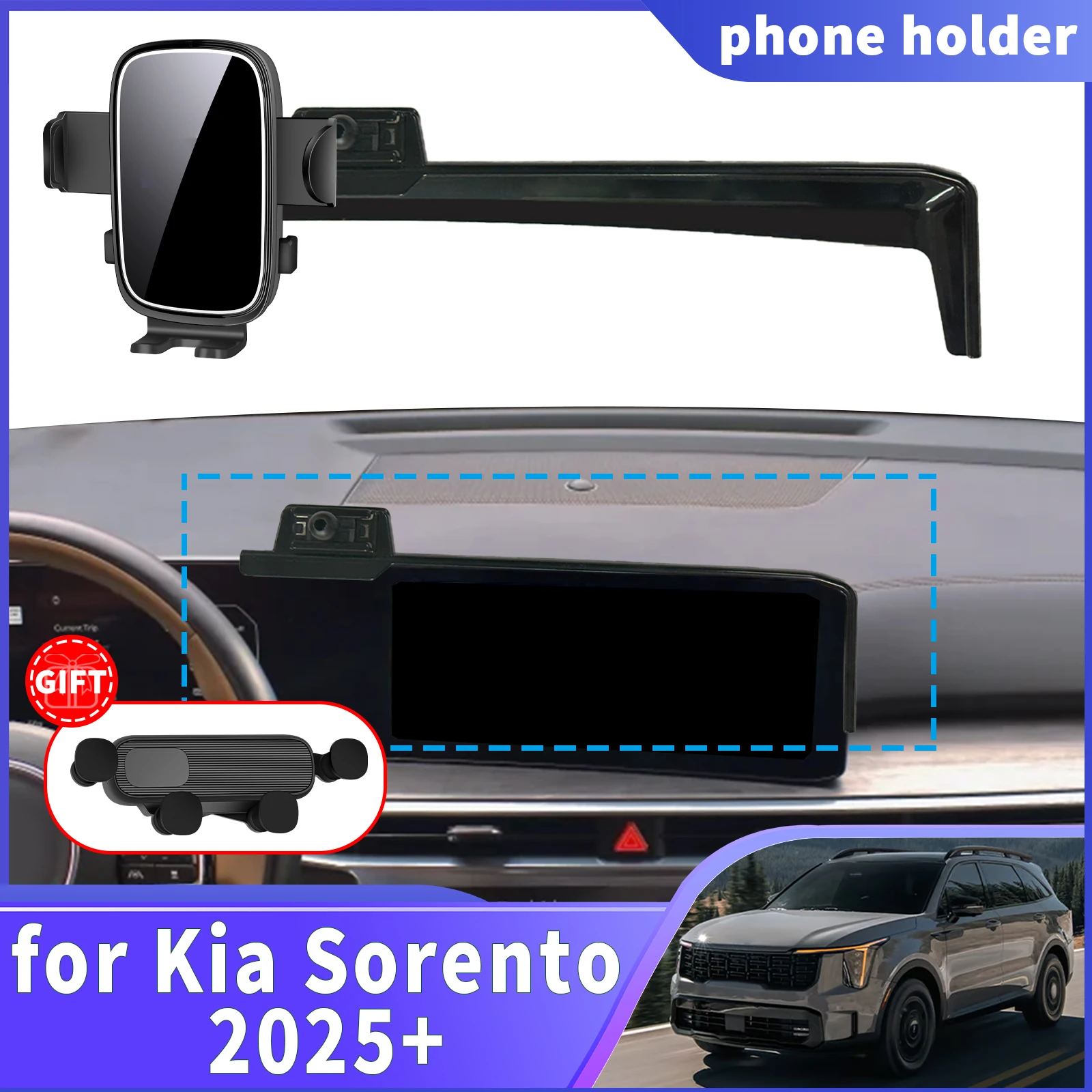 

fit for Kia Sorento 2025 2026 2027 ​​​​Navigation Phone Holder Mount Customized Car accessoires