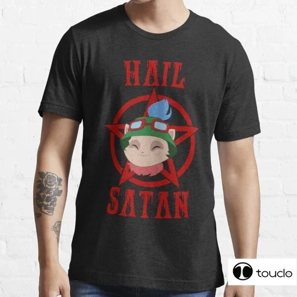 Hail Teemo 100% Cotton Funny Mens O-Neck T Shirts Fashion Men'S Tops Men T-Shirt Cool Men Tshirt Male Men Tee Shirts