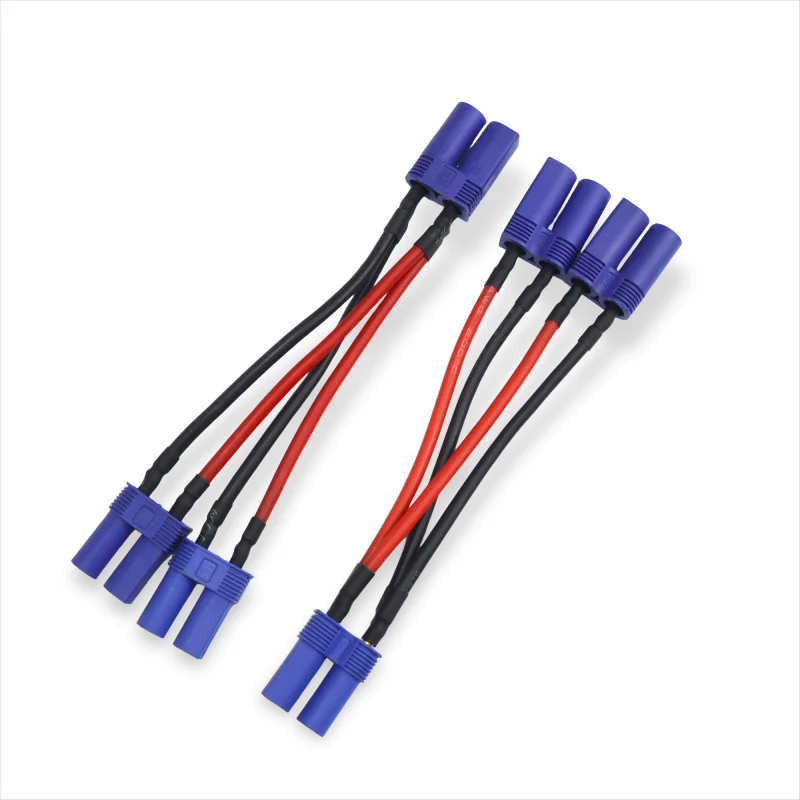 1 Uds EC5 arnés Cable conector de batería paralelo extensión Dual Y divisor Cable de silicona para Rc DIY Quadcopte modelo de ala fija