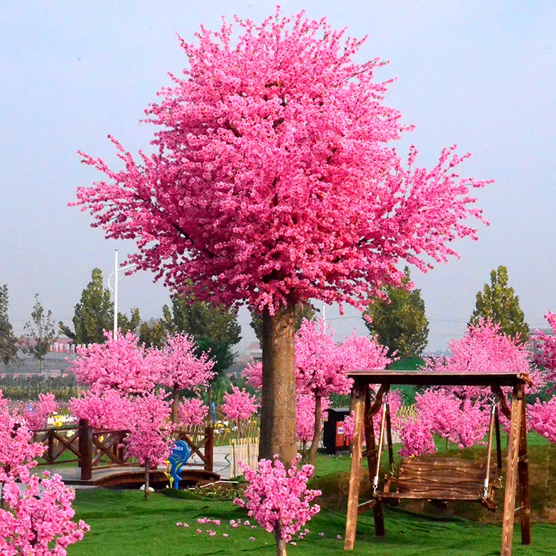 Artificial peach blossom tree, fake peach tree, large plant, artificial cherry tree, plum tree, wishing tree