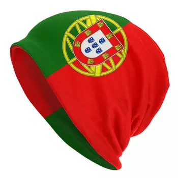 Aangepaste Vlag Van Portugal Motorkap Hoeden Hip Hop Breien Hoed Vrouwen Mannen Herfst Winter Warm Portuguesa Patriottische Skullies Mutsen Caps