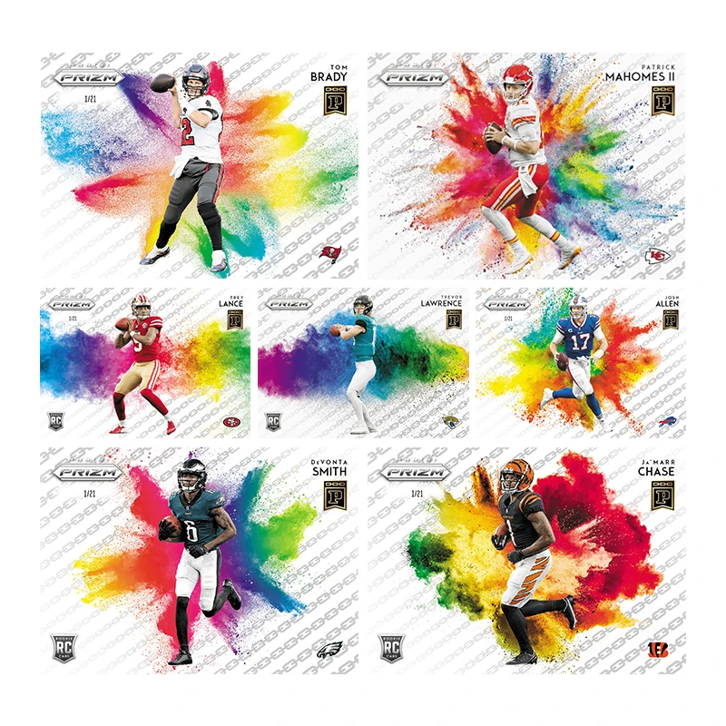 Diy hecho en casa Panini Rugby Star Card Tom Brady Patrick Mahomes Josh Allen Trey Lance Devonta Smith colección de juguetes de tarjetas regalo