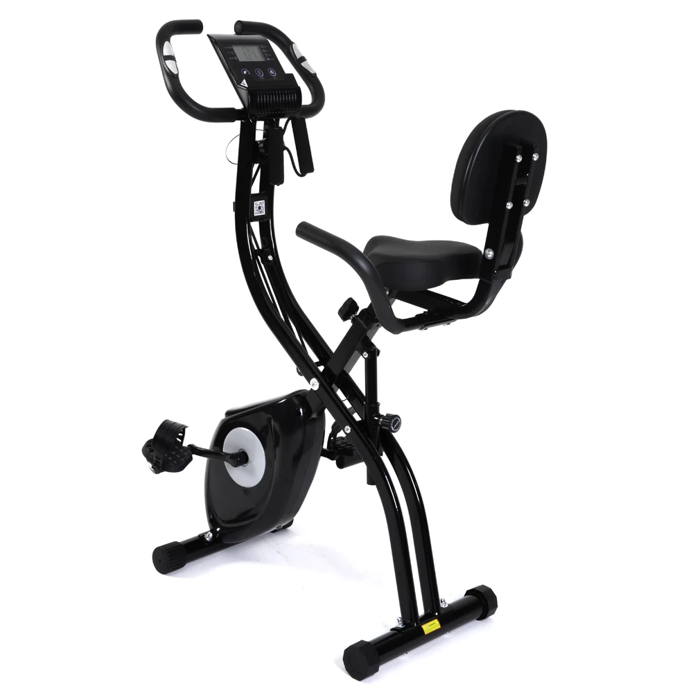 Foldable Home Magnetic Resistance Fitness Exercise Bike Backrest Fitness Bike Indoor X-bike With High Qualitypromote sales