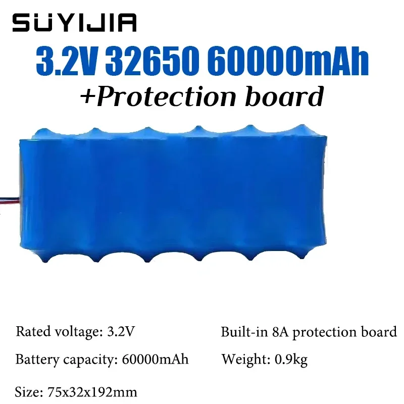 32650 Rechargeable Lithium Iron Phosphate Battery Pack 3.2V LiFePo4 with BMS Solar Street Light Monitoring Outdoor Floodlight