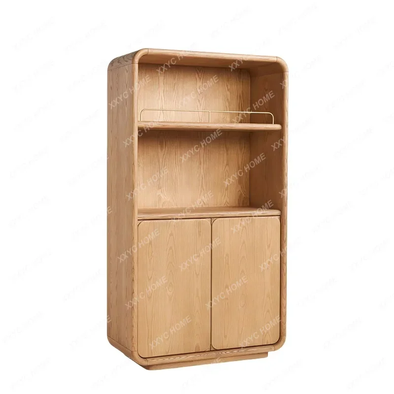 

DV Solid wood wine cabinet Modern log model room partition decorative cabinet