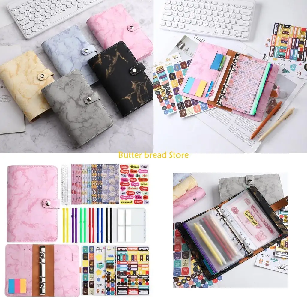 w89c-marble-budget-binder-for-w-budget-sheets-cash-envelopes-bag-colored-label-stickers-for-budgeting-cash-budget-organiz