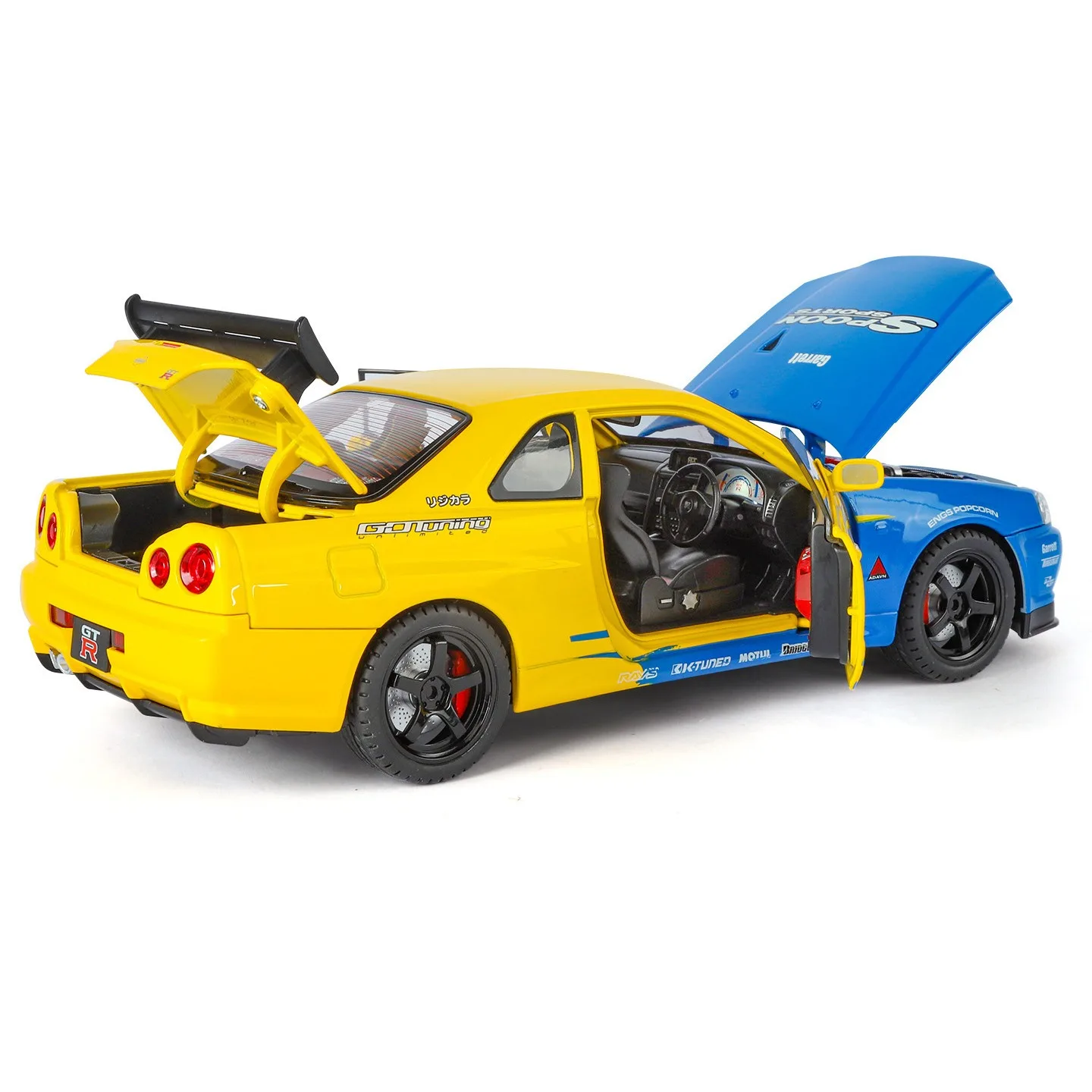 

1: 18 Nissan GT-R Skyline Lanhua Edition Alloy Car Model Boys' and Children's Toy Racing Ornament