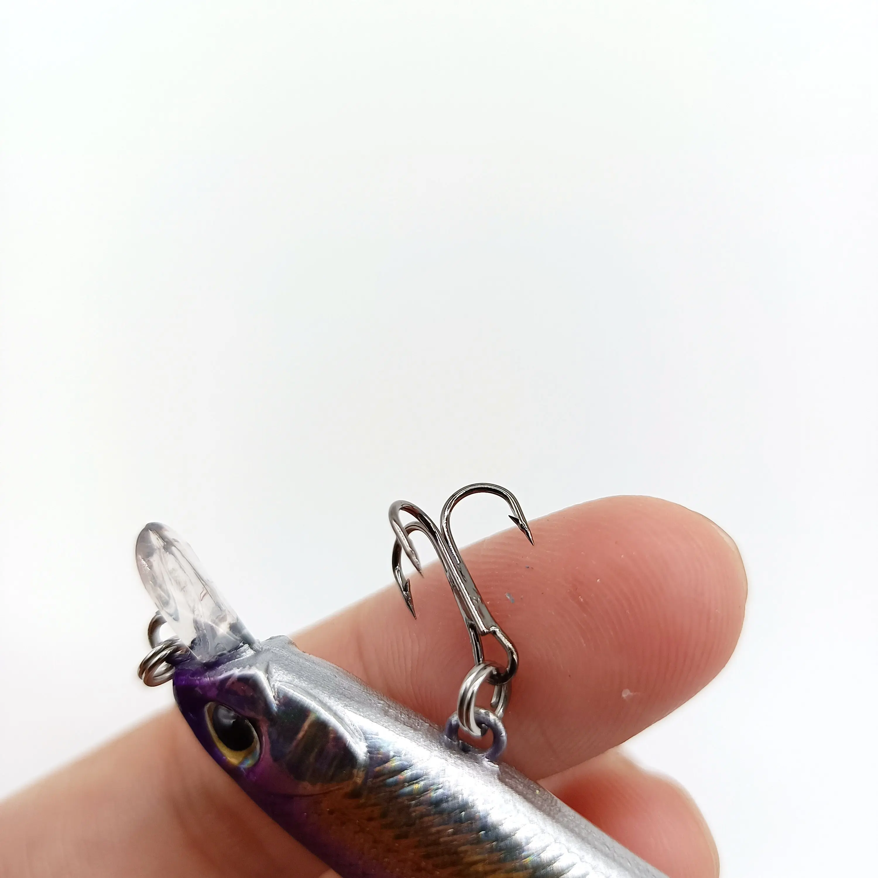 DUODUOYU 1PCS Mini Sinking Minnow Fishing Lures 3g/55mm Artificial Plastic Hard Bait Wobblers Fishing Tackle