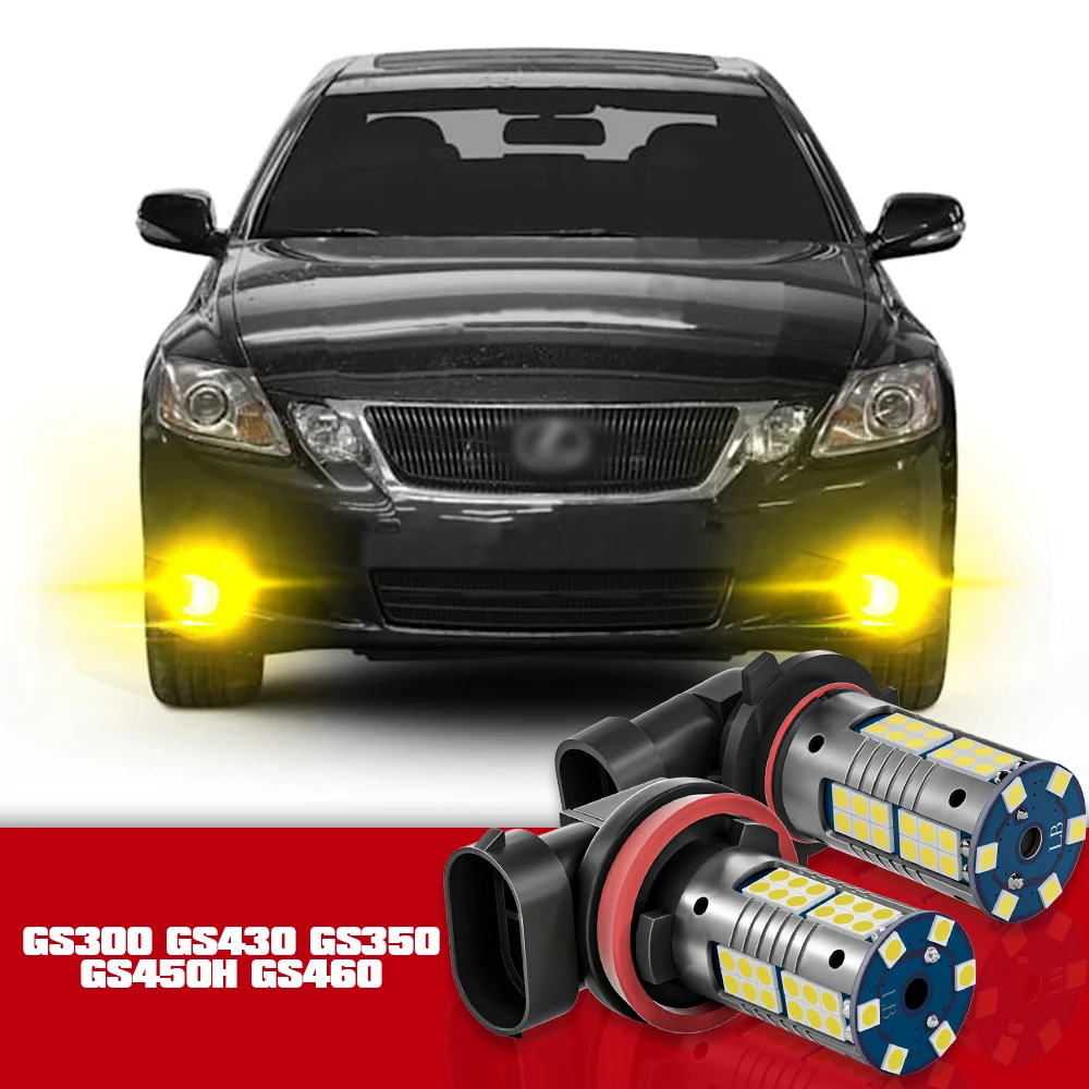 

2pcs LED Accessories Front Fog Light Bulb Lamp For Lexus GS300 GS430 GS350 GS450H GS460 1997-2011 2005 2006 2007 2008 2009 2010