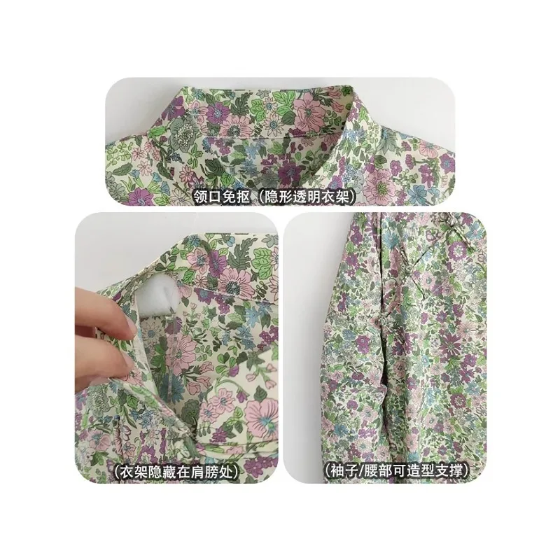 Clothing hanging rack invisible transparent support rack shoulder width adjustable top photo props collar free bracket