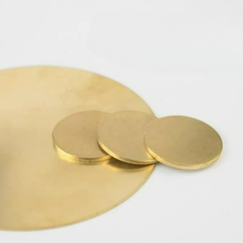1/2/4PCS H62 Brass Disc Gasket Pure Copper Round Plate Diameter 10/15/20/25/30/35-120mm Thick 2/3/4/5/6mm Parts Cutting