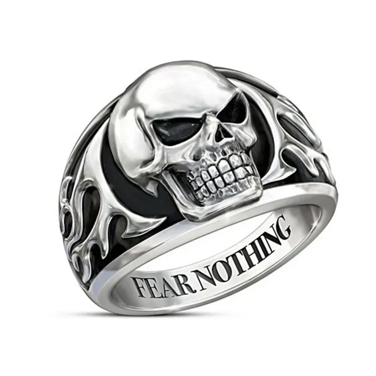 Gift,2024 personality fashion new best-selling jewelry fearless ring hip-hop wind male ring trend