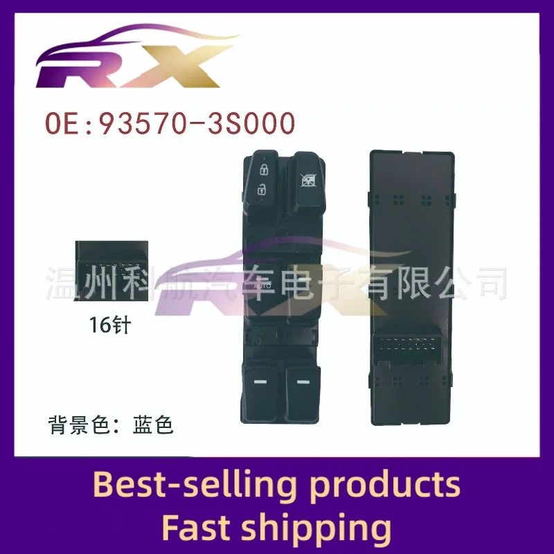 

93570-3S000 для Hyundai Sonata 8-го поколения, переключатель стеклоподъемника, электрическое окно, черный