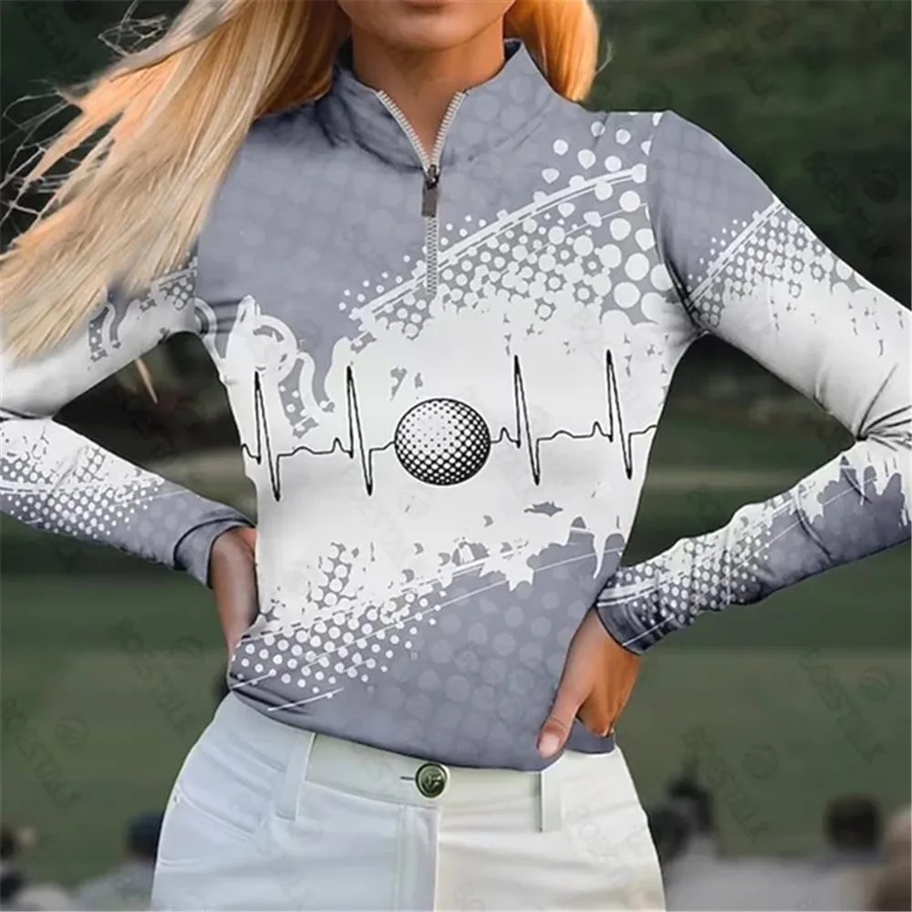 Nieuwe Golf Herfst Winterkleding Womens Poloshirts Met Lange Mouwen T-Shirt Polo Sportkleding Dame Tennis Kleding Slim Fit