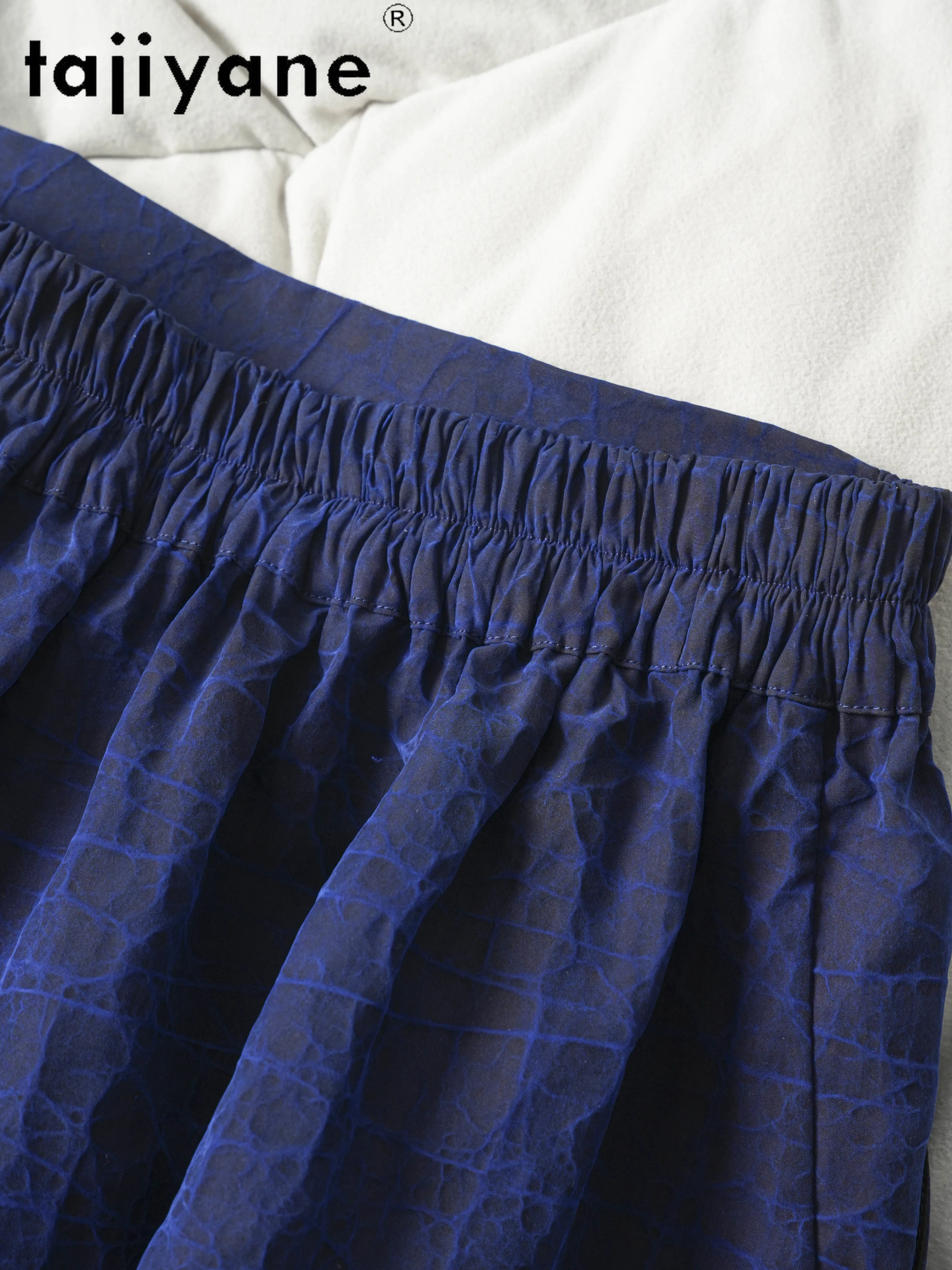 Tajiyane 100% 桑シルク夏新シルク中国青亀クラックビッグスイングスカート T Костюм Женский Летний 女性のペチコート